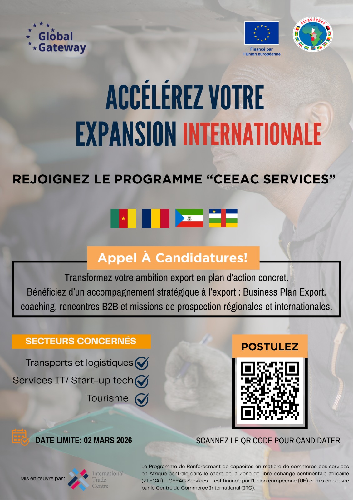 Commerce des services en Afrique centrale : structurer l’expansion régionale à l’ère de la Zlecaf [Postulez] 